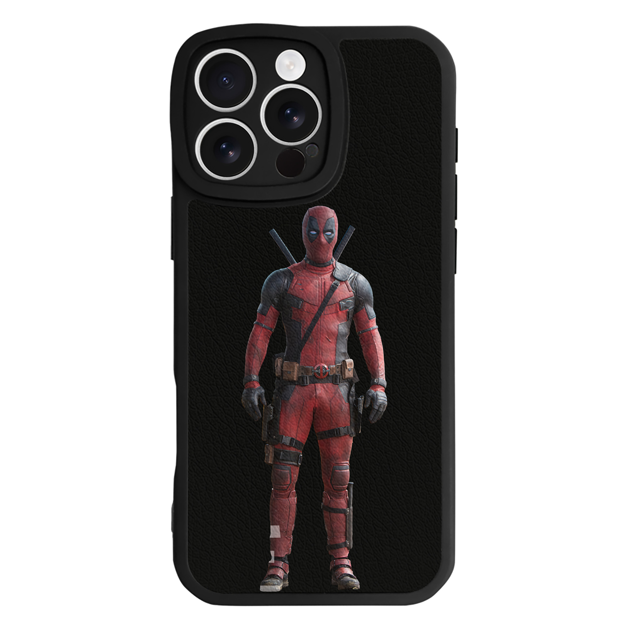 （画像用） Deadpool デッドプール 【iPhone 16シリーズ対応】シリコンスマホケース（レザー調） 材質：シリコン
